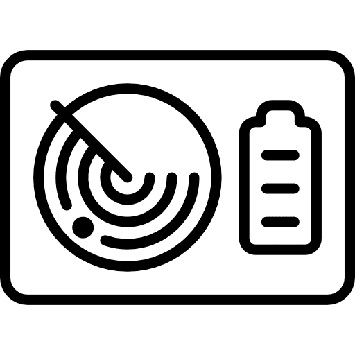 Radar networking sonar location icon