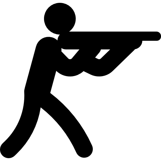 Shooting stickman rifle sports icon