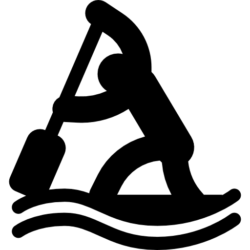 Canoeing stick man olympic games sports icon