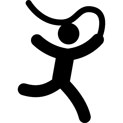 Gymnastic olympic games sports lace icon