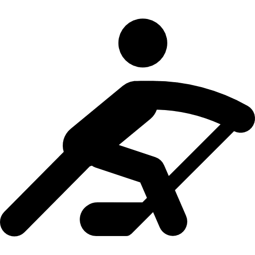 Hockey stick sports stick man icon