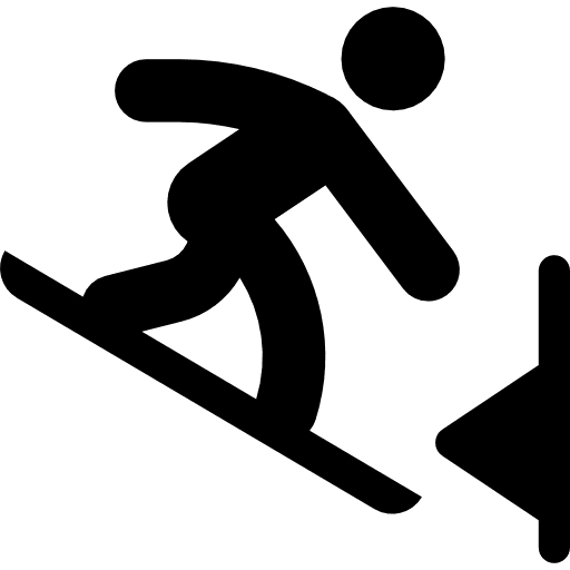 Snowboard olympic games snowboard winter sports icon