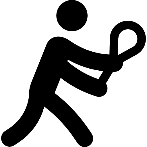 Tennis stick man racket sport icon