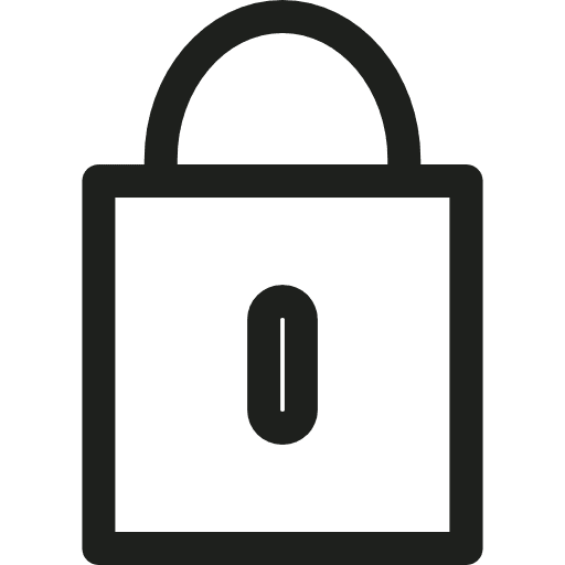 Padlock lock privacy block icon