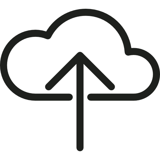 Upload to cloud cloud storage file storage up arrow icon