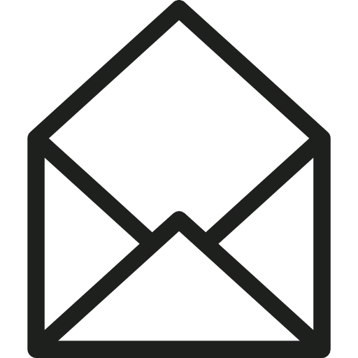 Open envelope note mail message icon