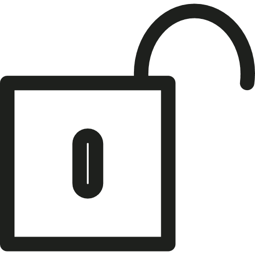 Open lock unsecure secure padlock icon