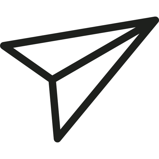 Paper plane note instagram share school icon