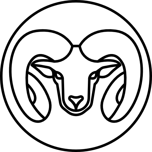 Aries zodiac shapes constellation icon