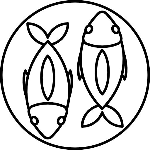 Pisces constellation astrology esoteric icon