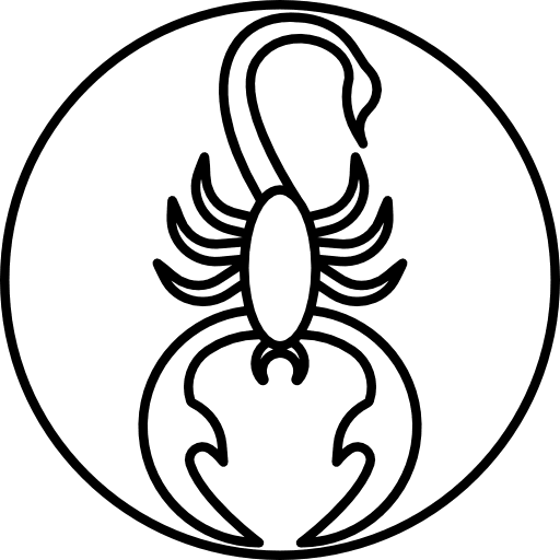 Scorpius zodiac shapes horoscope icon