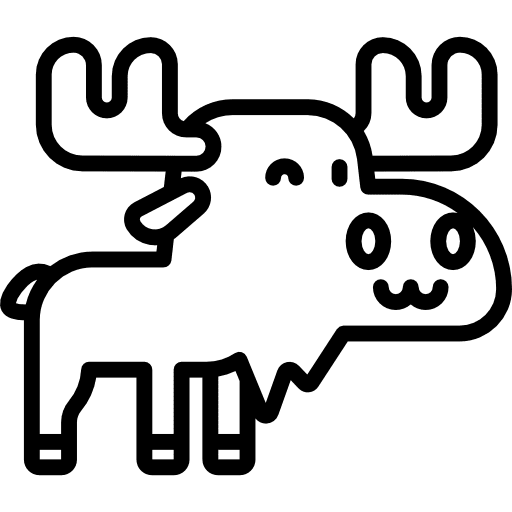 Moose kawaii animal animals icon