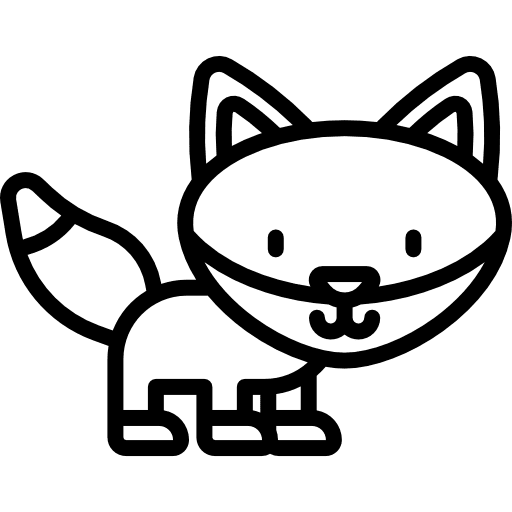 Fox mammal fox kawaii icon