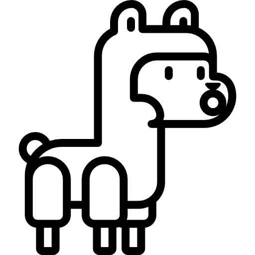 Llama kawaii wild life animals icon