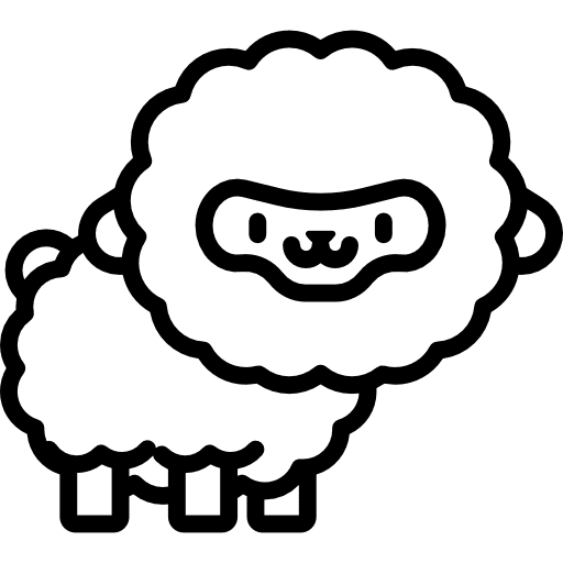 Sheep animal kingdom kawaii animals icon