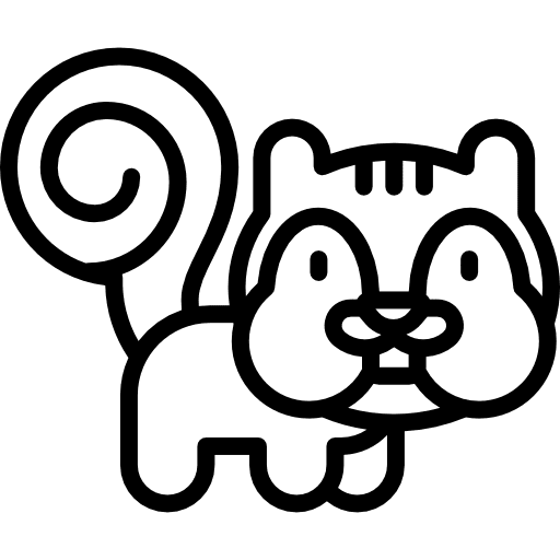 Squirrel squirrel kawaii animal icon