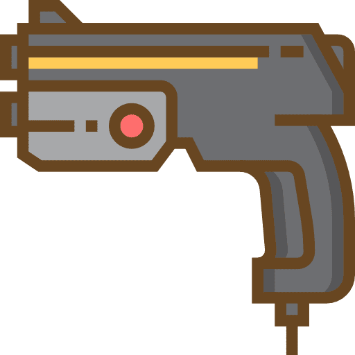 Gun science fiction game console technology icon