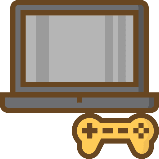 Game technology laptop game icon