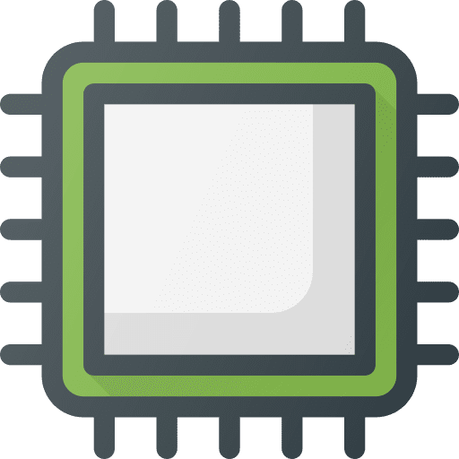 Processor chip computer cpu icon