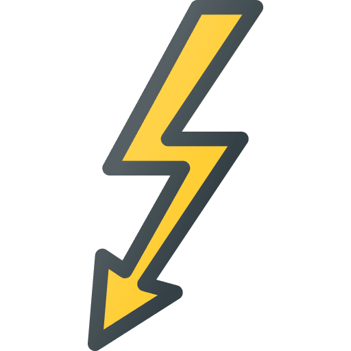 Thunderbolt shapes and symbols signs thunderbolt icon