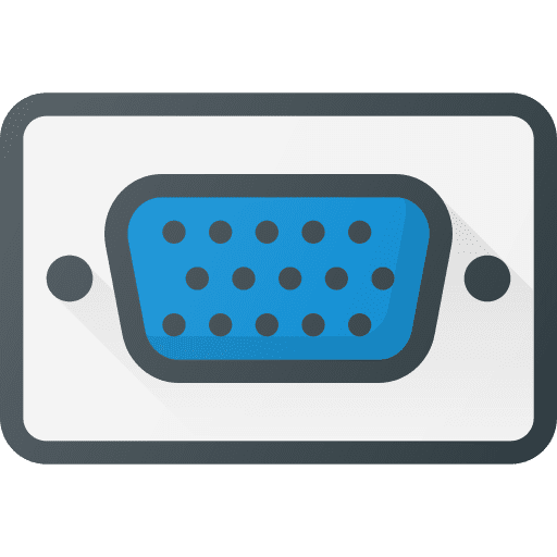 Vga port connection vga icon