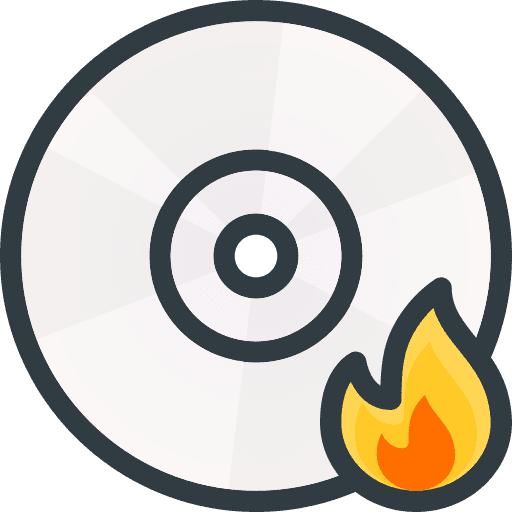 Burn cd electronics computer music and multimedia icon