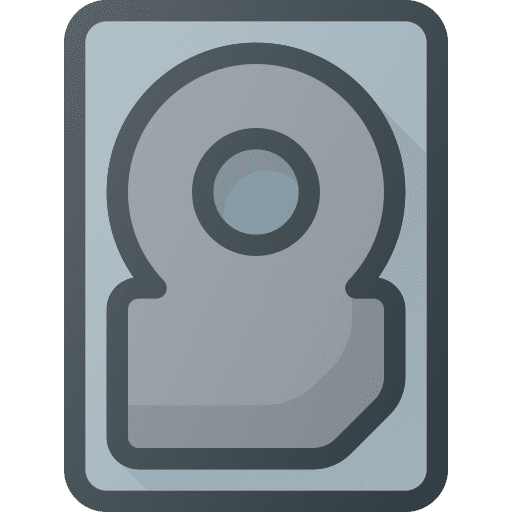 Hard disk storage data storage tools and utensils icon