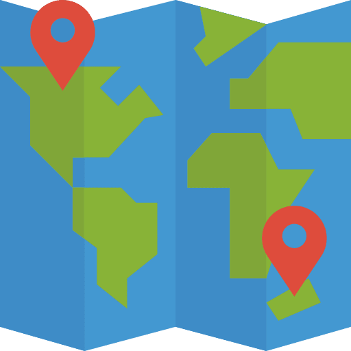 Map gps region map point icon