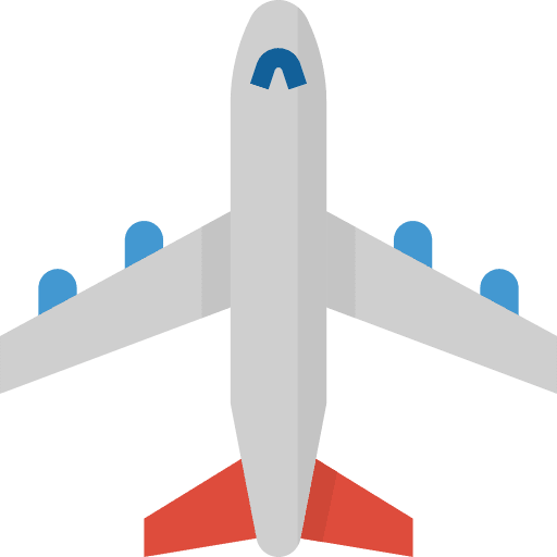 Plane flight transport airline icon