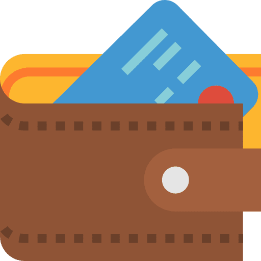 Wallet business and finance wallet money icon