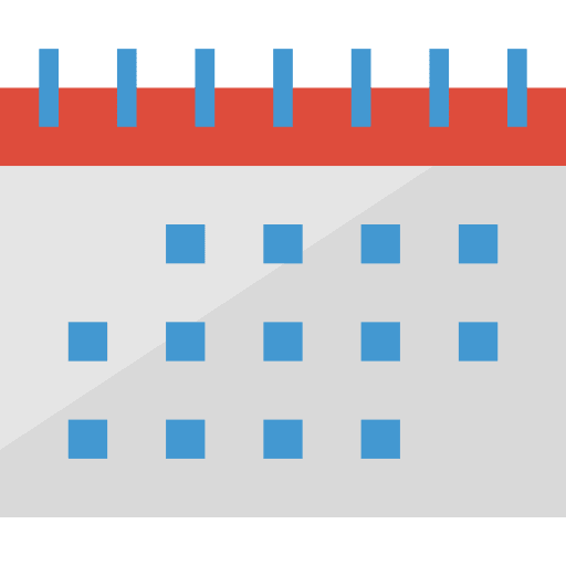Calendar time and date administration calendar icon