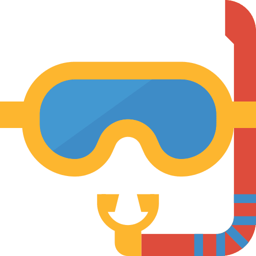 Mask diving summertime goggle icon