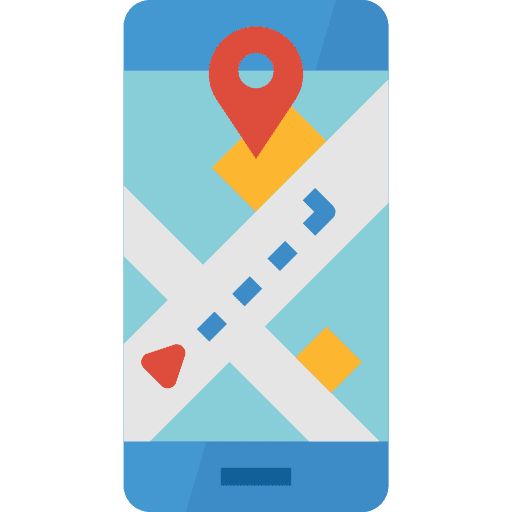 Navigation cellphone communications mobile phone icon