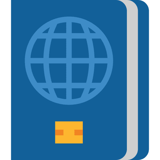 Passport identification passport technology icon