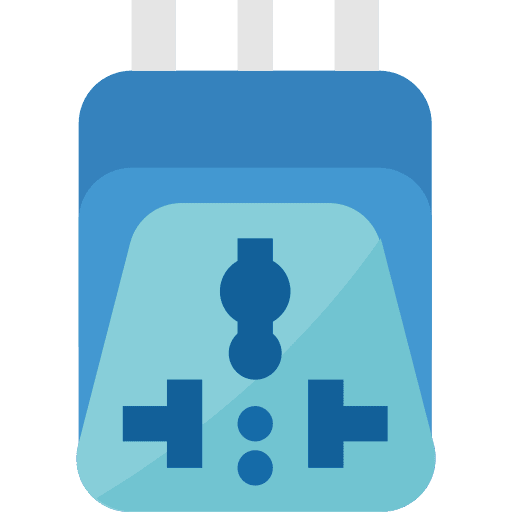 Plug power change adaptor icon