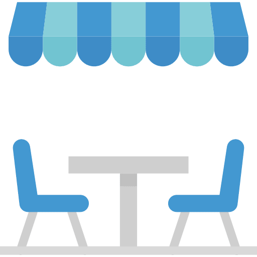 Restaurant chair furniture and household house things icon
