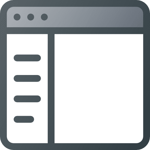 Sidebar design interface symbols icon