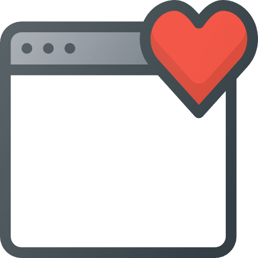 Favorite heart button bookmark icon
