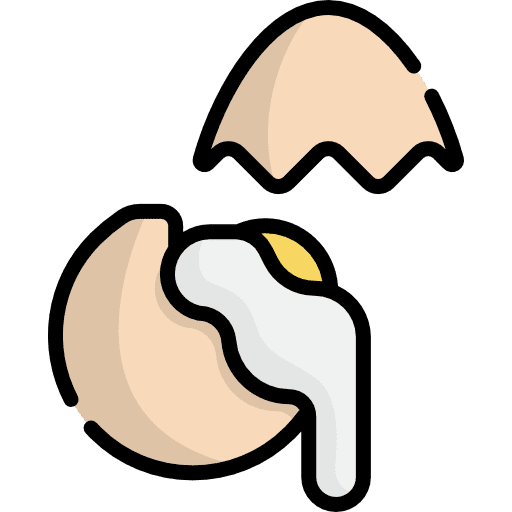 Egg tools and utensils broken food and restaurant icon