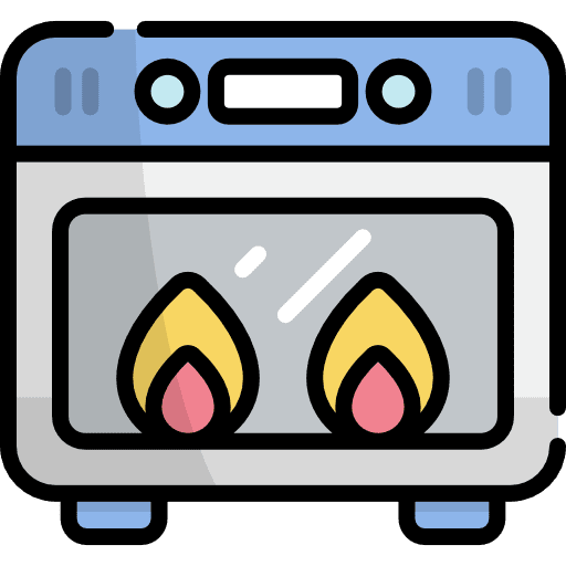Oven fire heating oven icon