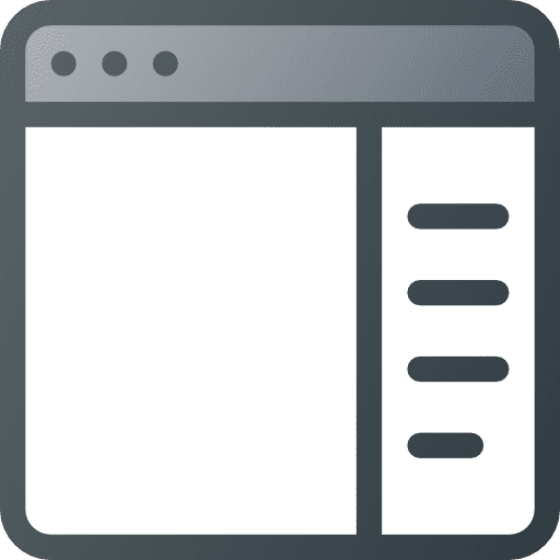 Sidebar ui seo and web sidebar icon
