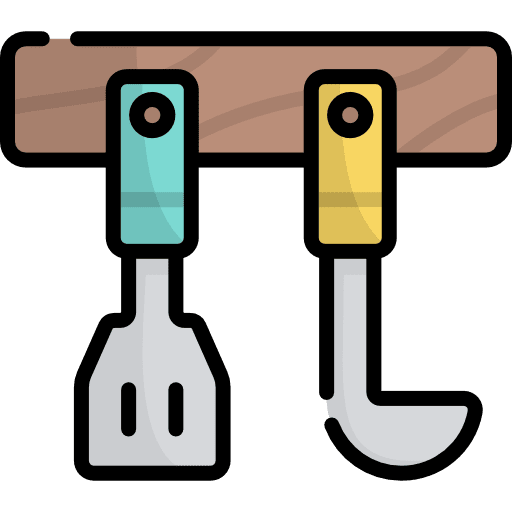 Kitchen utensils slotted spoon spoon utensils icon