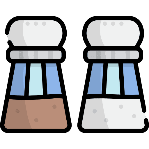 Salt and pepper food and restaurant food tools and utensils icon