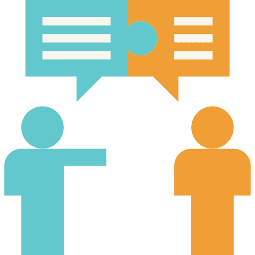 Conversation dialog communication humanpictos icon