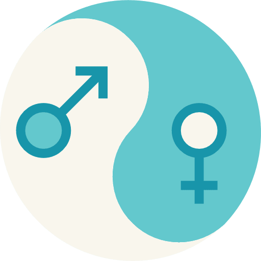 Equality genders equal yin yang icon