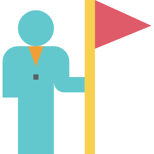 Goal leader independent people icon