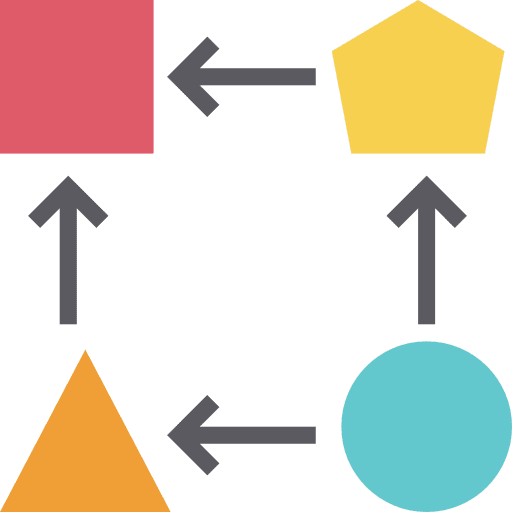 Shapes square triangle shapes icon