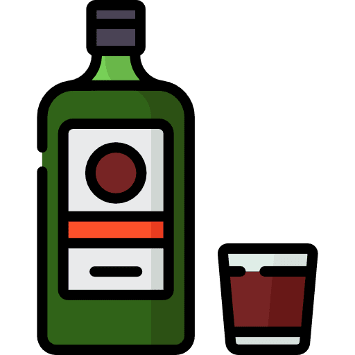 Herbal liquor bottle herbal liquor drinks icon