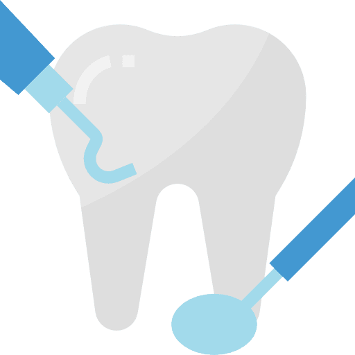 Dental care dentist tooth healthcare and medical icon