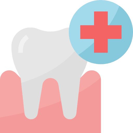 Gum treatment molar tooth icon
